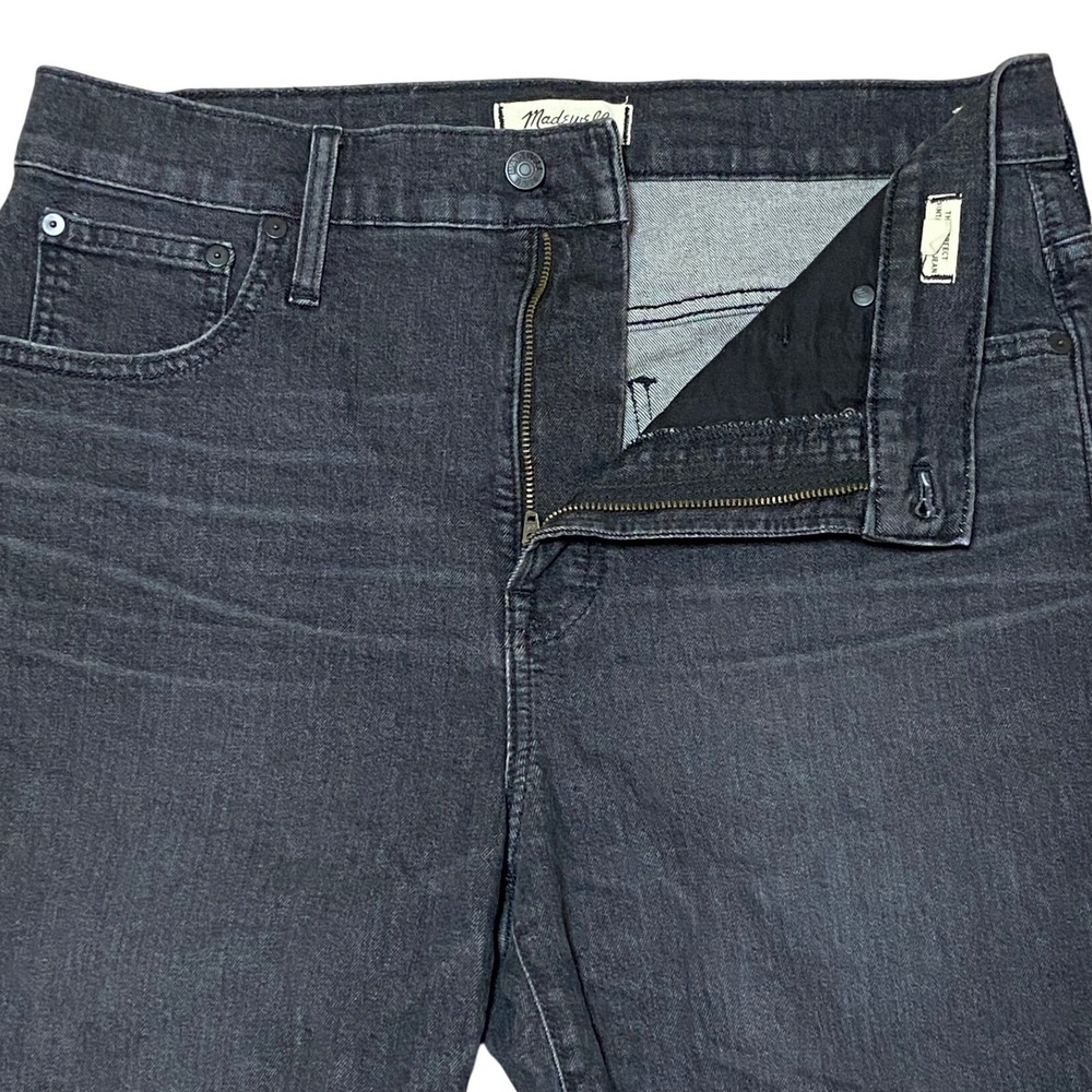Madewell Perfect Vintage Crop Jeans High Rise Black Wash Denim Size 31P - Picture 6 of 11